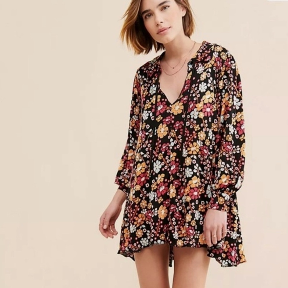 Free People Daisy Jane Long Sleeve Mini Dress size M